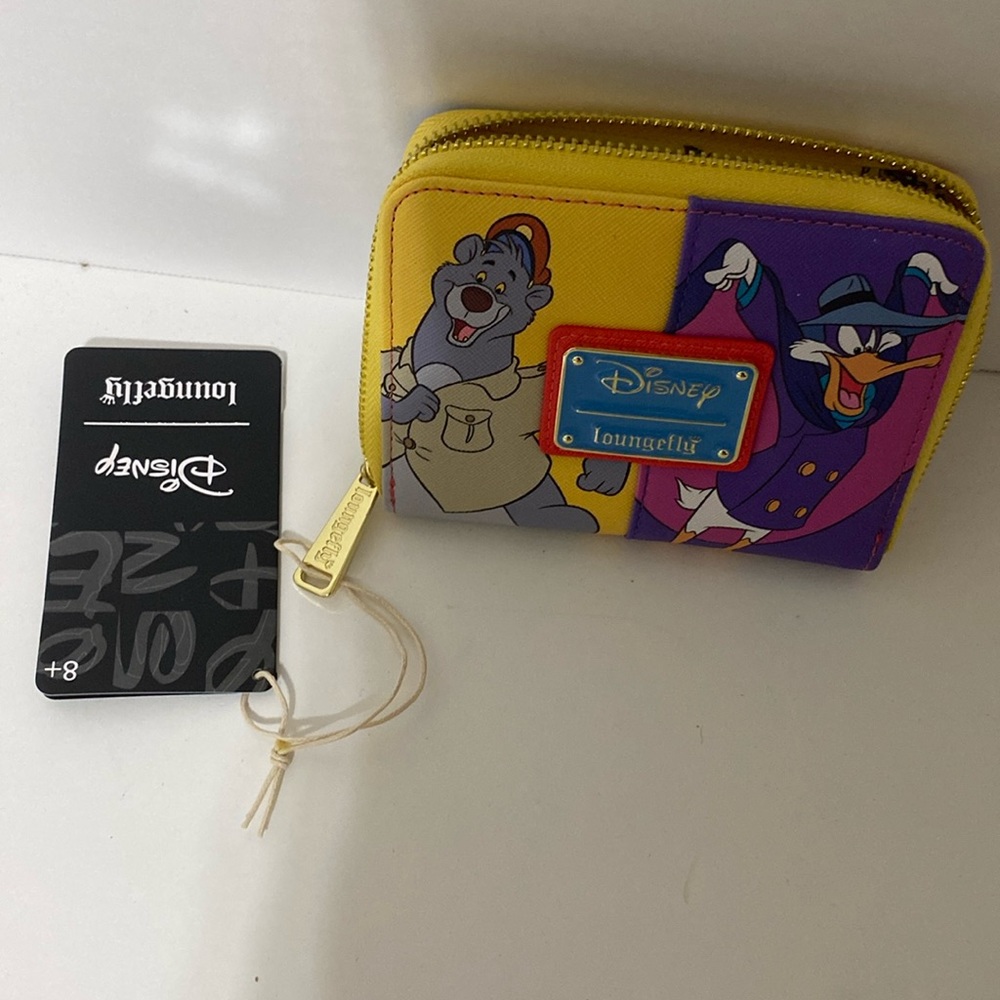New Exclusive - Disney Afternoon Cartoons Color Block Mini Backpack & Wallet set